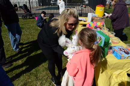 Deerbrook East Egg Hunt - Greta getting the grand prize